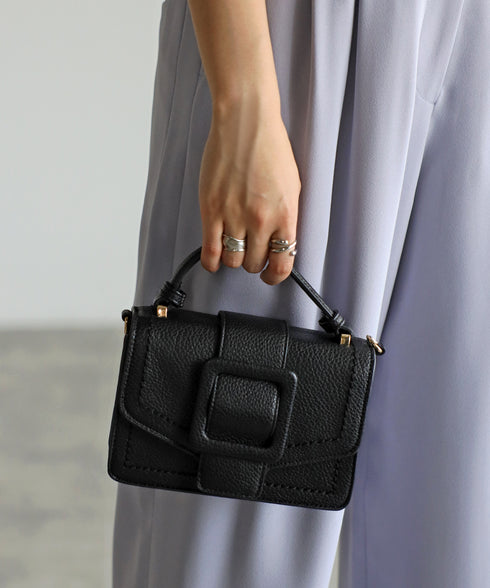 【雑誌掲載】2WAYスクエアバックルショルダーバッグ 12-1091